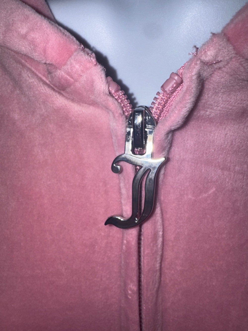 Juicy Couture- NWT Dusty Rose Velour Rhinestone Logo Size Large - Picture 7 of 16
